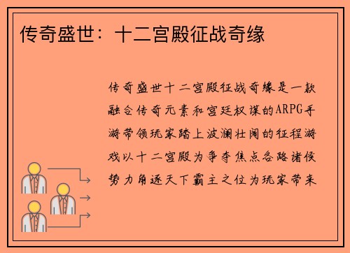传奇盛世：十二宫殿征战奇缘