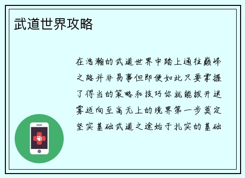 武道世界攻略
